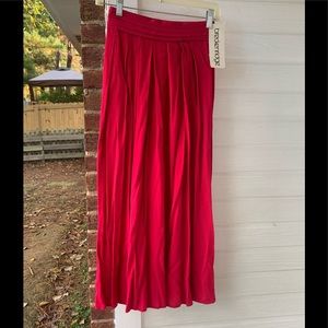 NWT vintage Breckinridge fuchsia pink pleated midi skirt size 4
